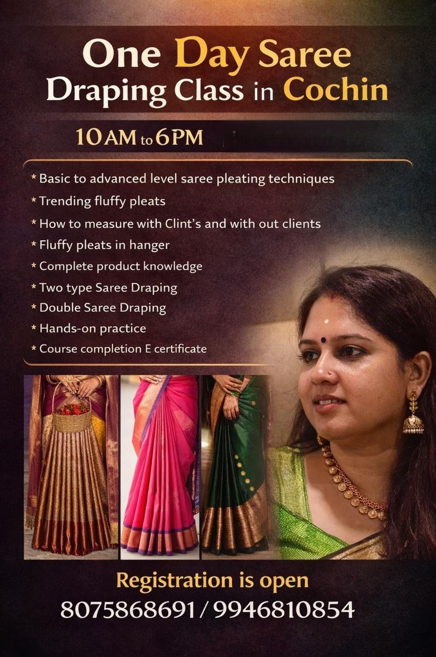 Saree Draping class in Cochin